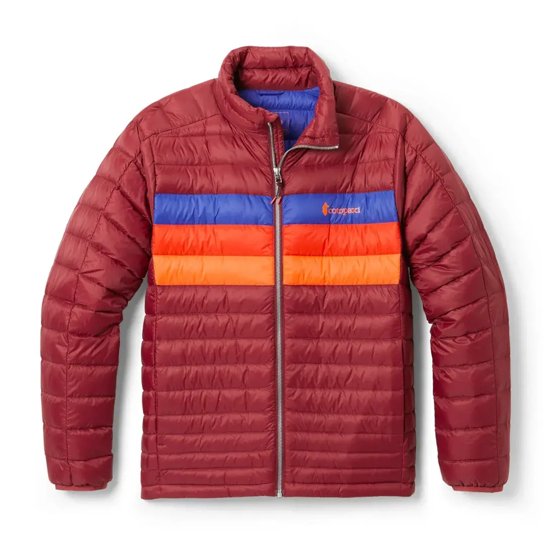 Cotopaxi Fuego Down Jacket in Burgundy Stripes